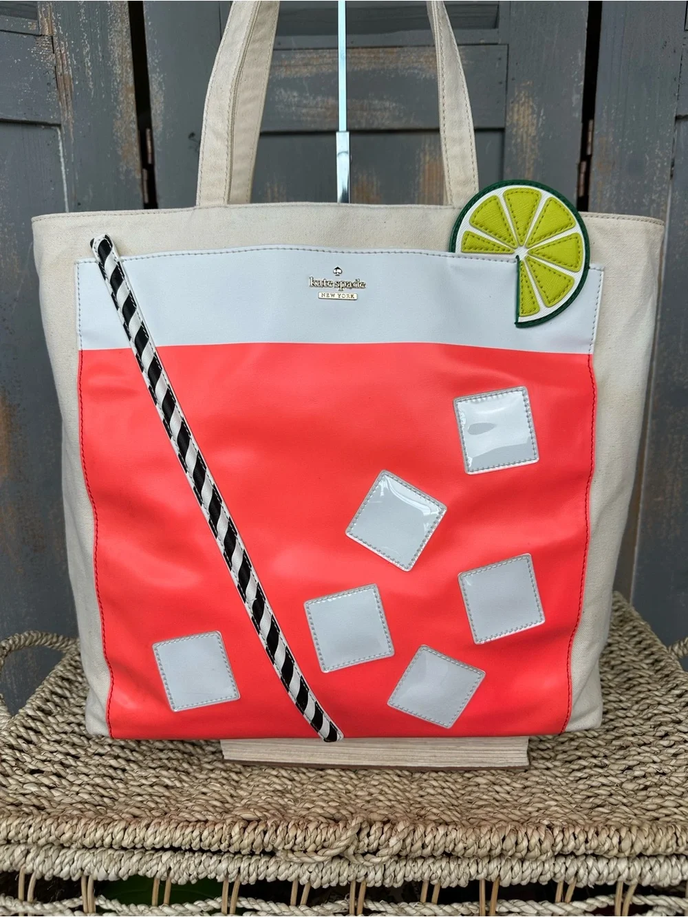 Kate Spade Breath Of Fresh Air Cocktail Trompe L'Oeil Tote